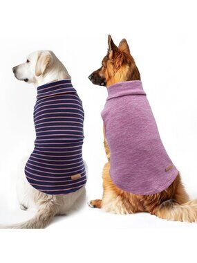 Cozy Fleece Dog Sweater Set for Large Dogs - Soft Pet Coats, Warm Sweatshirts
